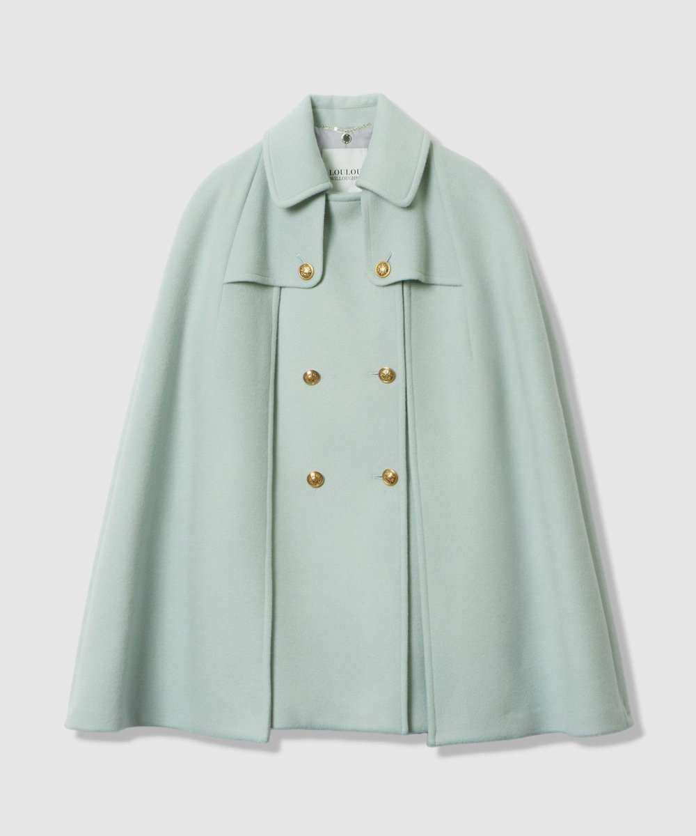 LOULOU WILLOUGHBY 【LOULOU WILLOUGHBY】シャルムビーバーケープコート サックス (63)