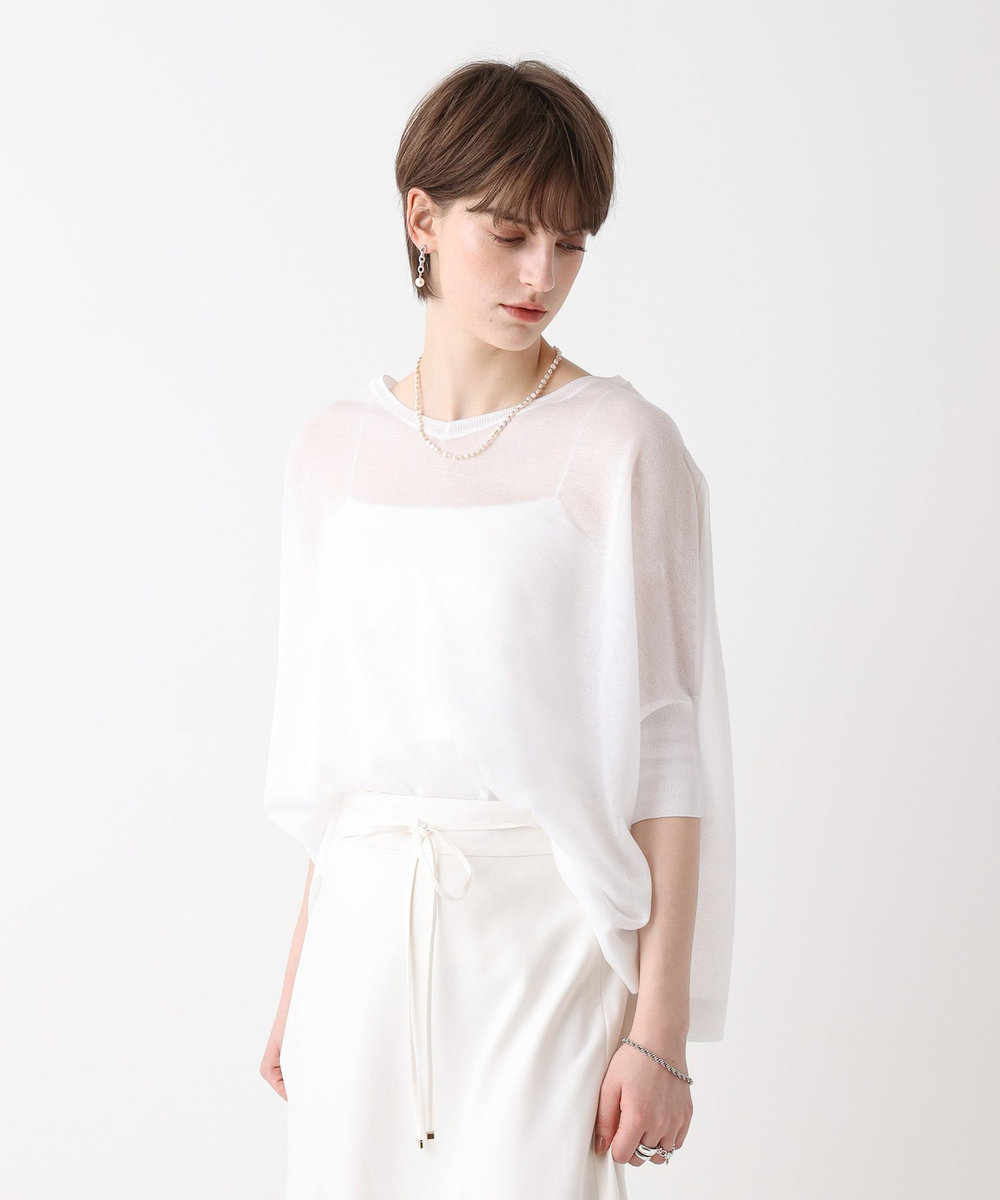 allureville シャイニーシアープルオーバー オフホワイト (02)