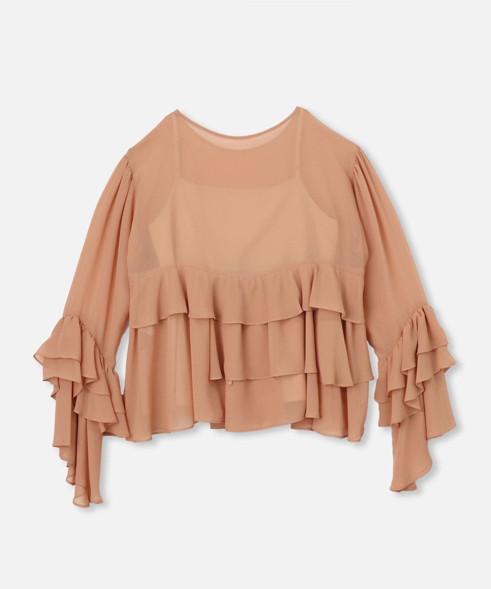 allureville ラッフルズブラウス ベージュ系 (19)