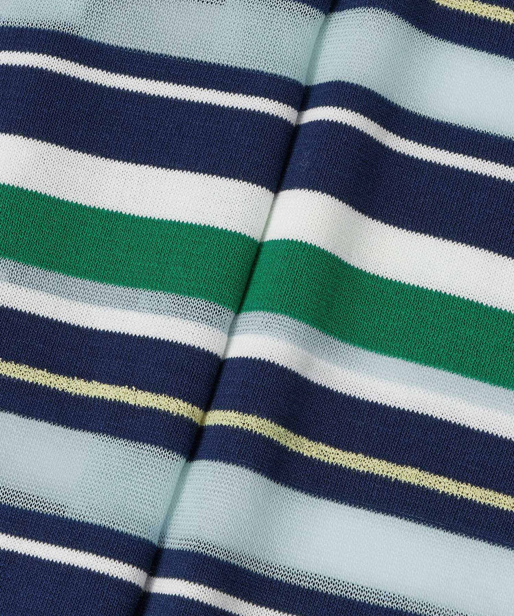 allureville 異素材ＭＩＸマルチボーダープルオーバー グリーン系 (74)