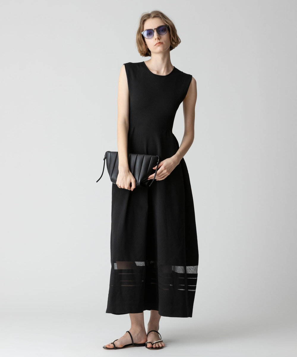 allureville ウエストマークリブワンピース ブラック (95)