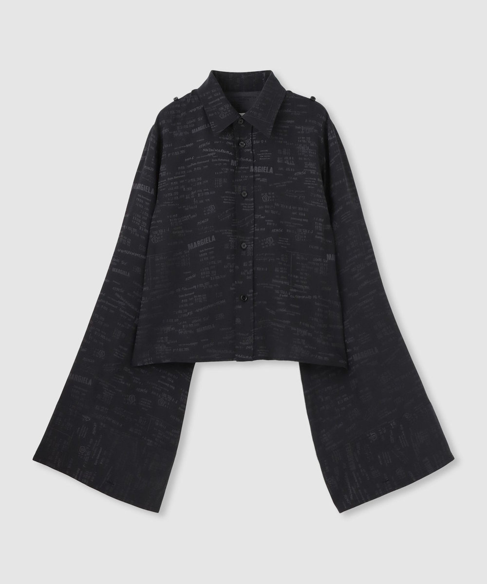 buying 【MM6 Maison Margiela/エムエム6 メゾン マルジェラ】2WAYジャカードブラウス ブラック系 (98)