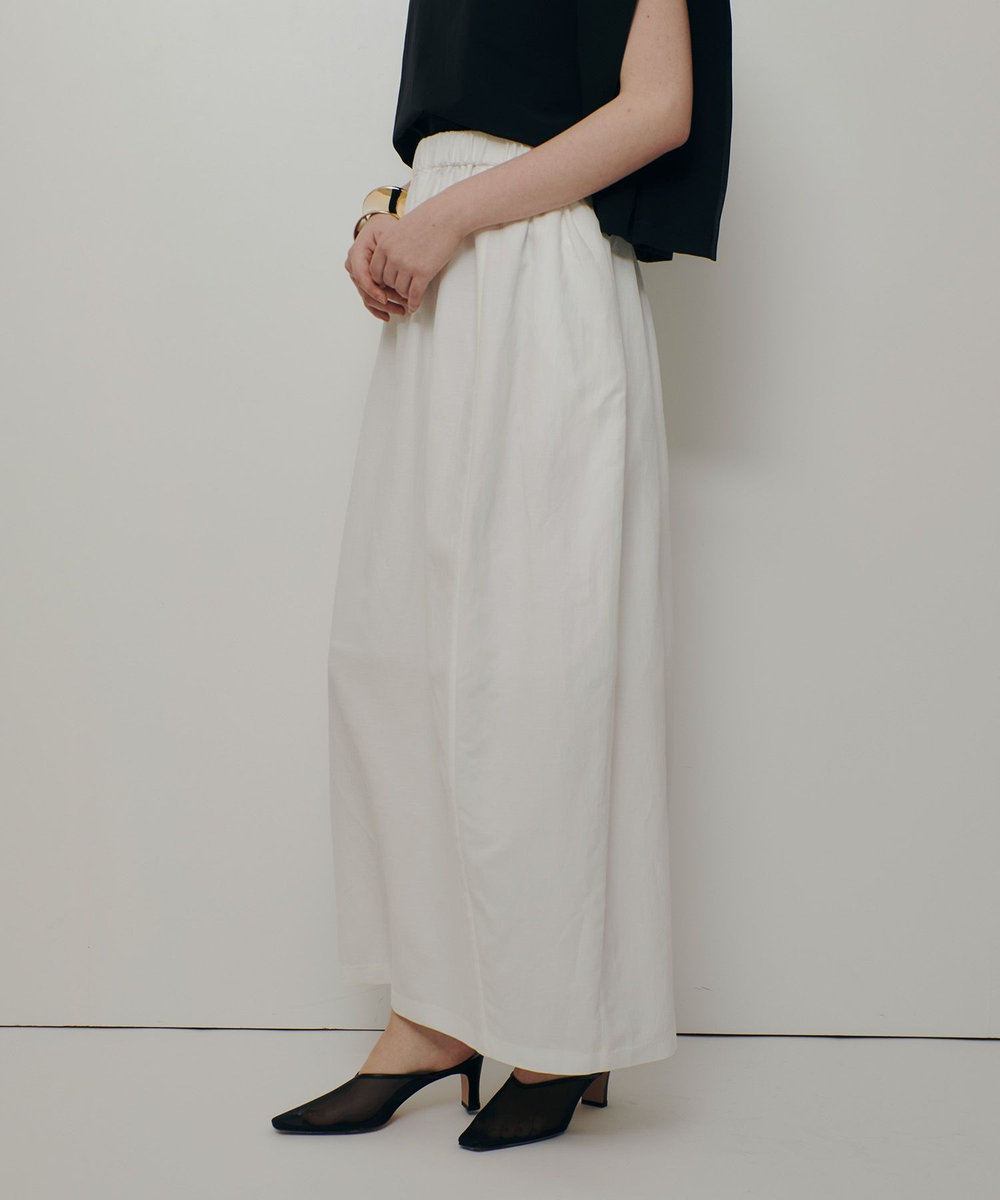 allureville リネンラミーコクーンスカート オフホワイト (02)