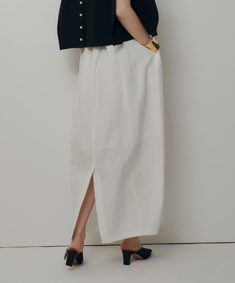 allureville リネンラミーコクーンスカート オフホワイト (02)