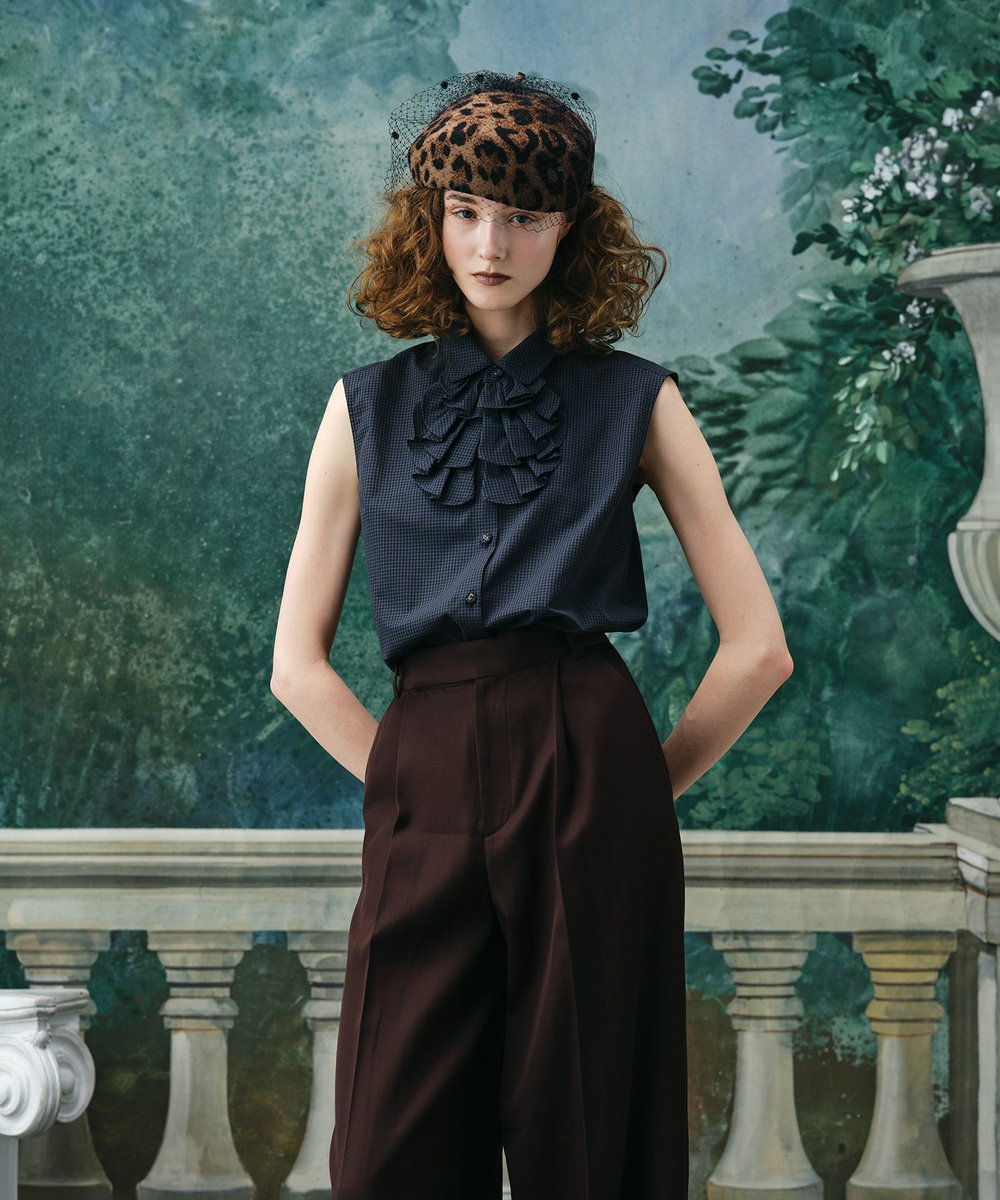 LOULOU WILLOUGHBY 【LOULOU WILLOUGHBY】バルキーツイルワイドパンツ ブラウン (81)