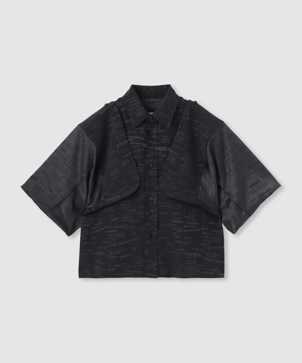 buying 【MM6 Maison Margiela/エムエム6 メゾン マルジェラ】2WAYジャカードブラウス ブラック系 (98)