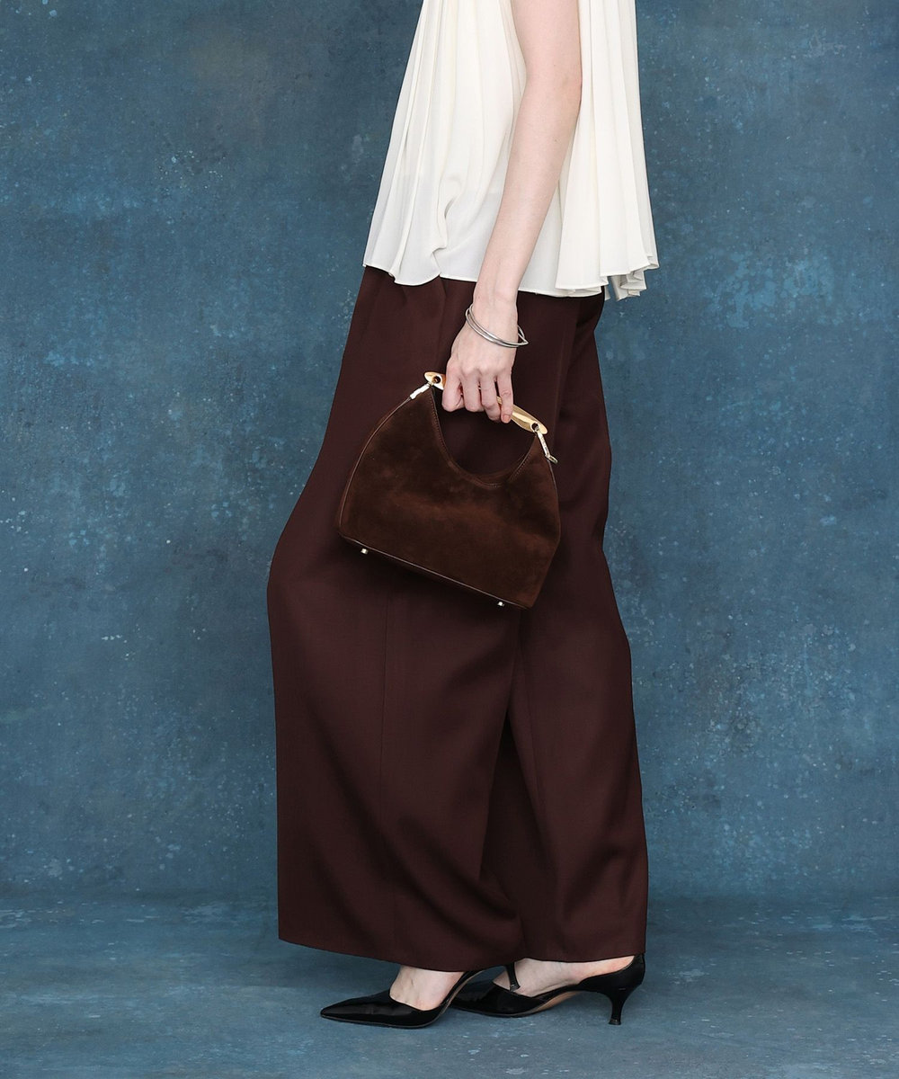 LOULOU WILLOUGHBY 【LOULOU WILLOUGHBY】バルキーツイルワイドパンツ ブラウン (81)