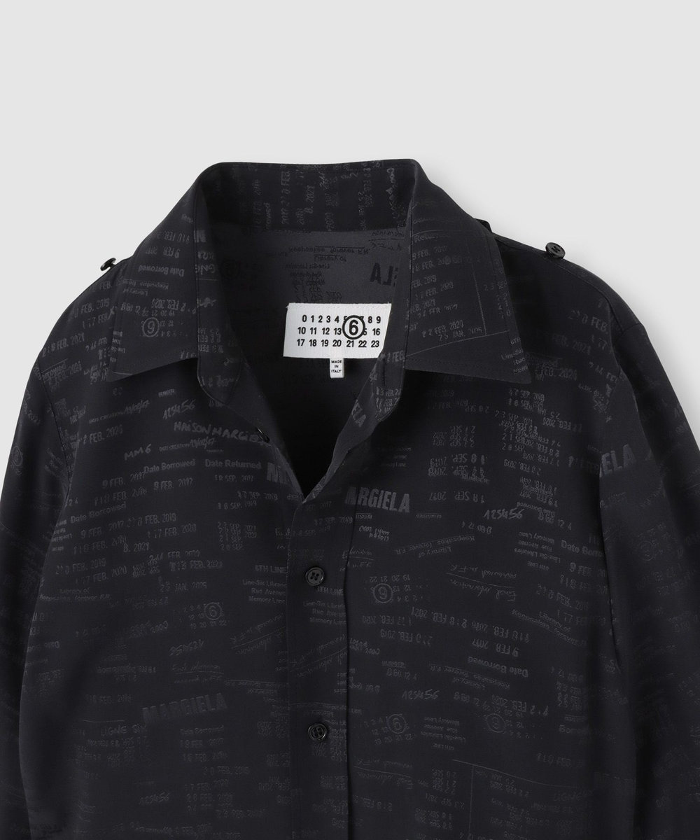 buying 【MM6 Maison Margiela/エムエム6 メゾン マルジェラ】2WAYジャカードブラウス ブラック系 (98)