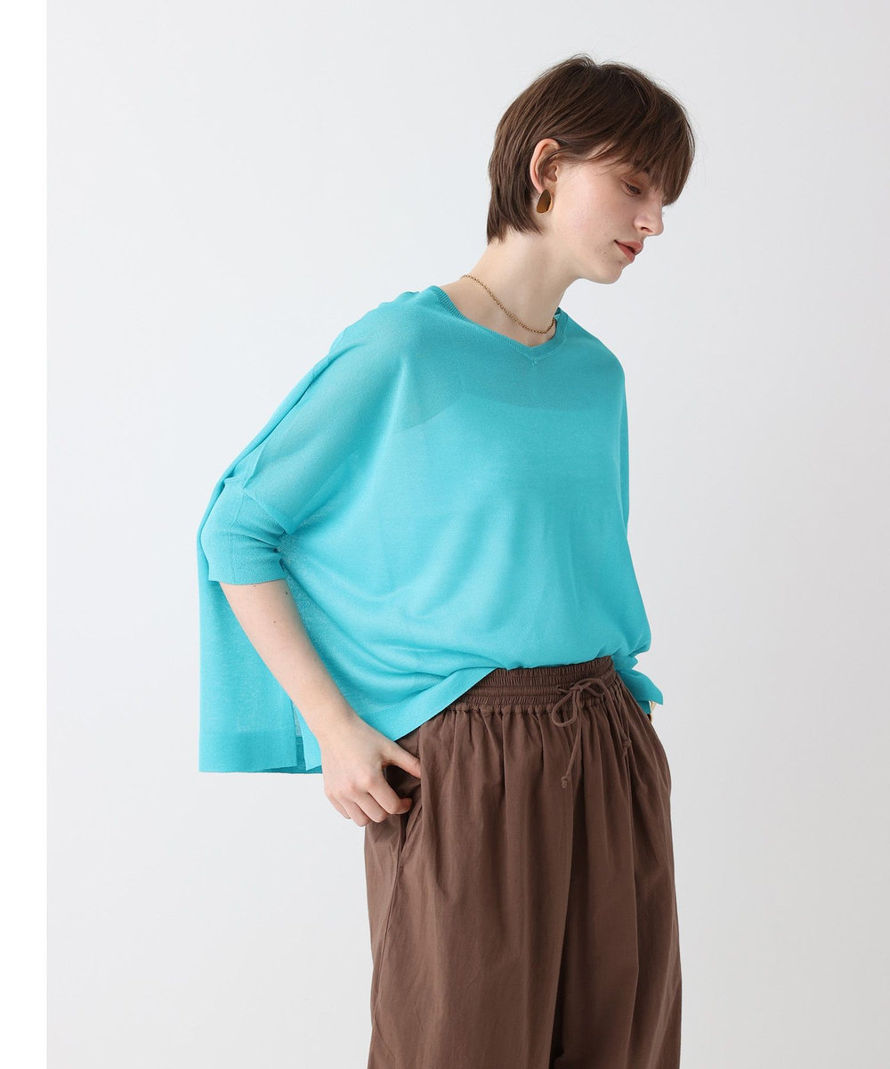 allureville シャイニーシアープルオーバー ブルー (61)