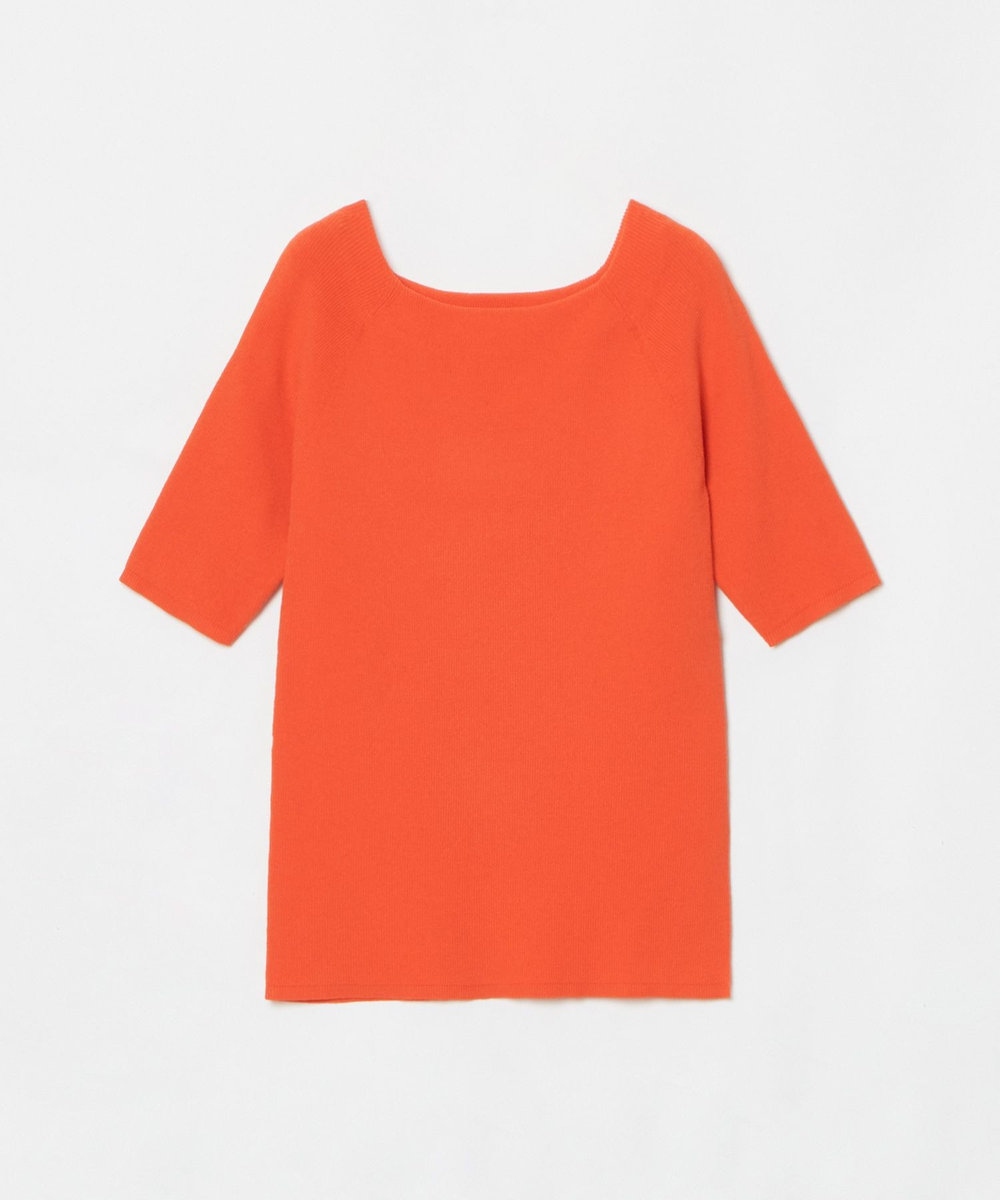 allureville 2WAY ネック5分袖プルオーバー オレンジ (31)