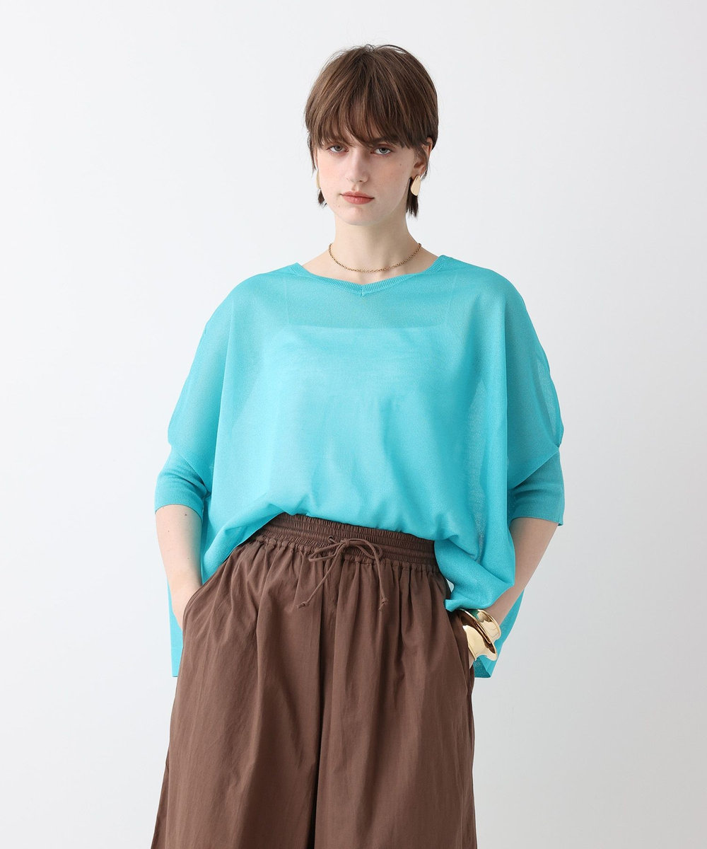 allureville シャイニーシアープルオーバー ブルー (61)