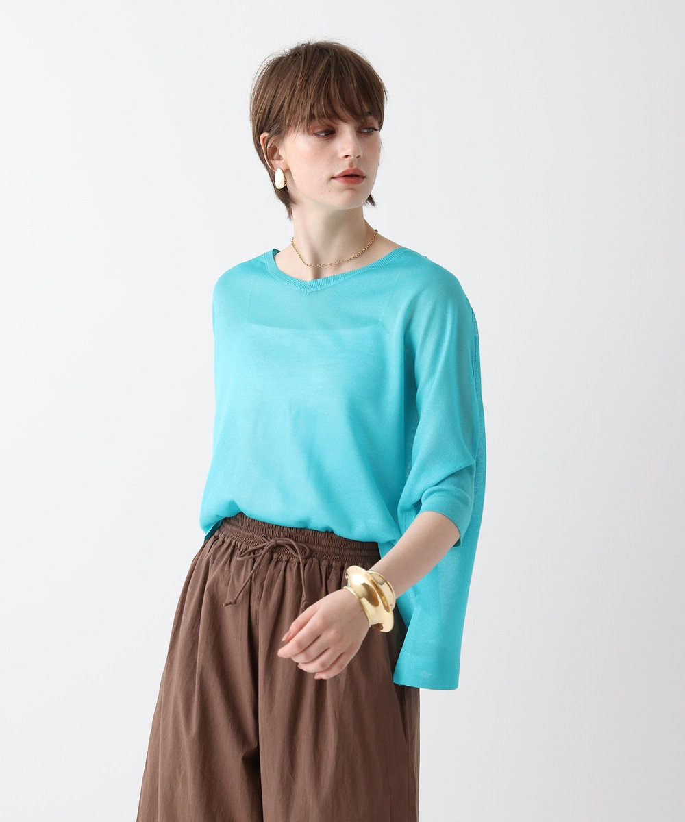 allureville シャイニーシアープルオーバー ブルー (61)