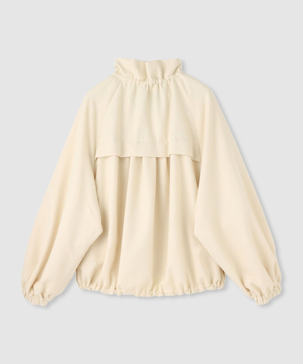 allureville スラブツィードギャザーブルゾン オフホワイト (02)