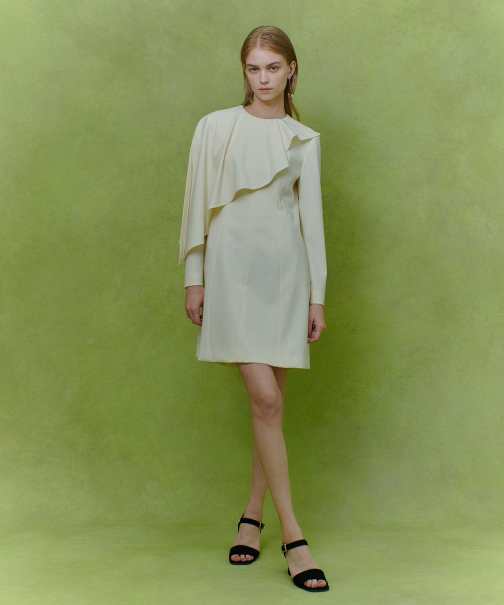 LOULOU WILLOUGHBY 【LOULOU WILLOUGHBY】2WAYケープワンピース オフホワイト (02)