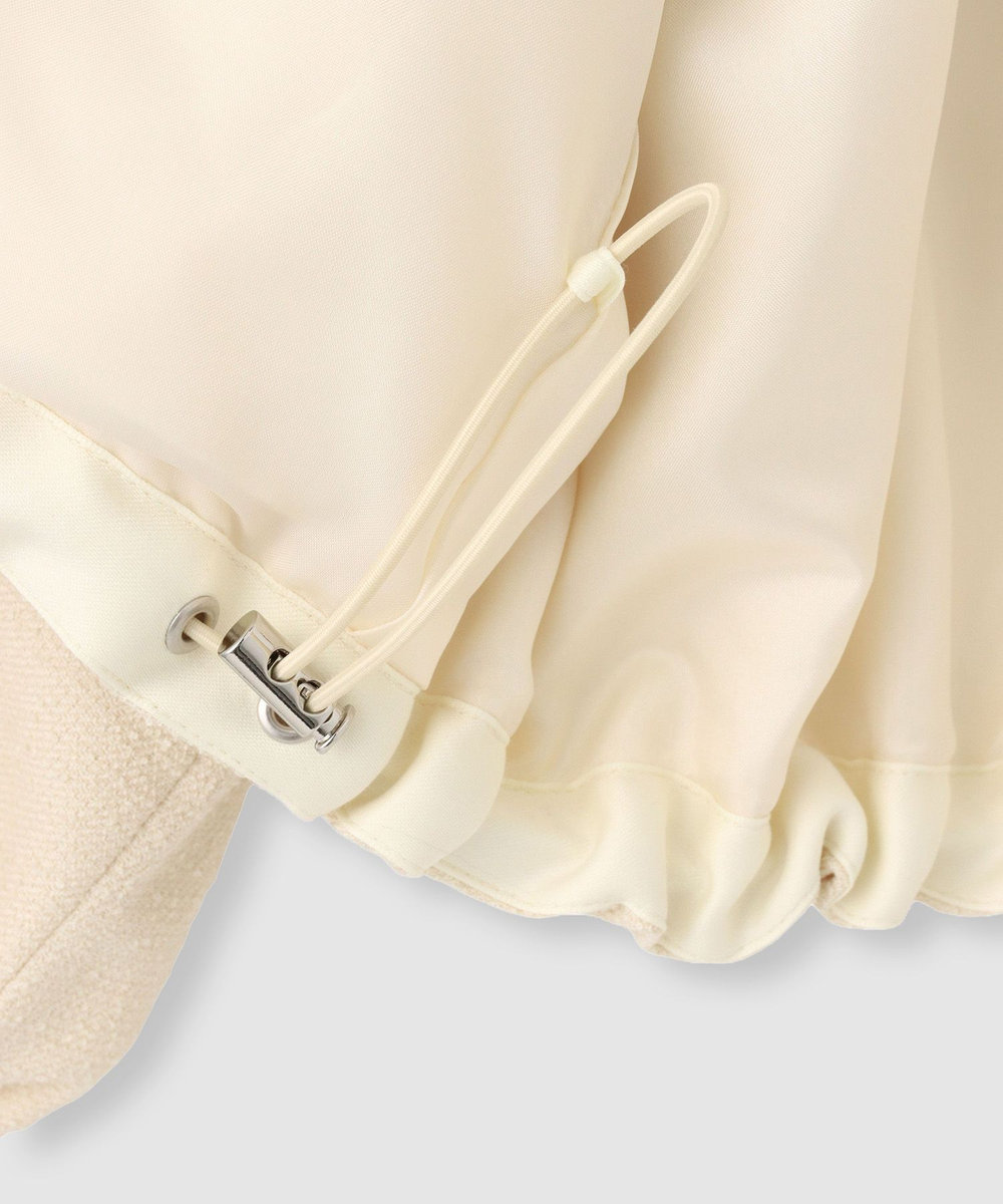 allureville スラブツィードギャザーブルゾン オフホワイト (02)