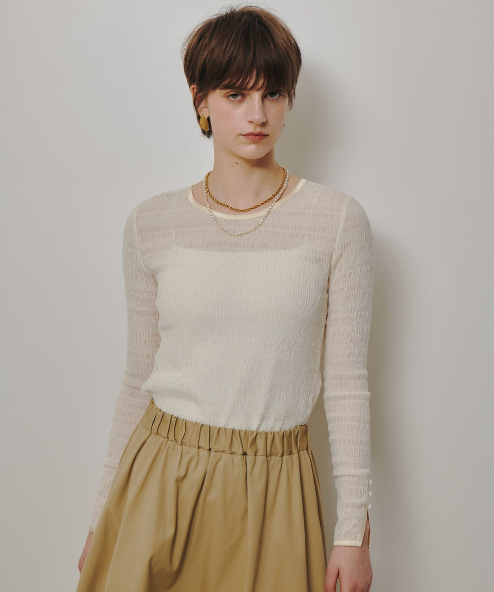 allureville ランダムシャーリングプルオーバー アイボリー (04)