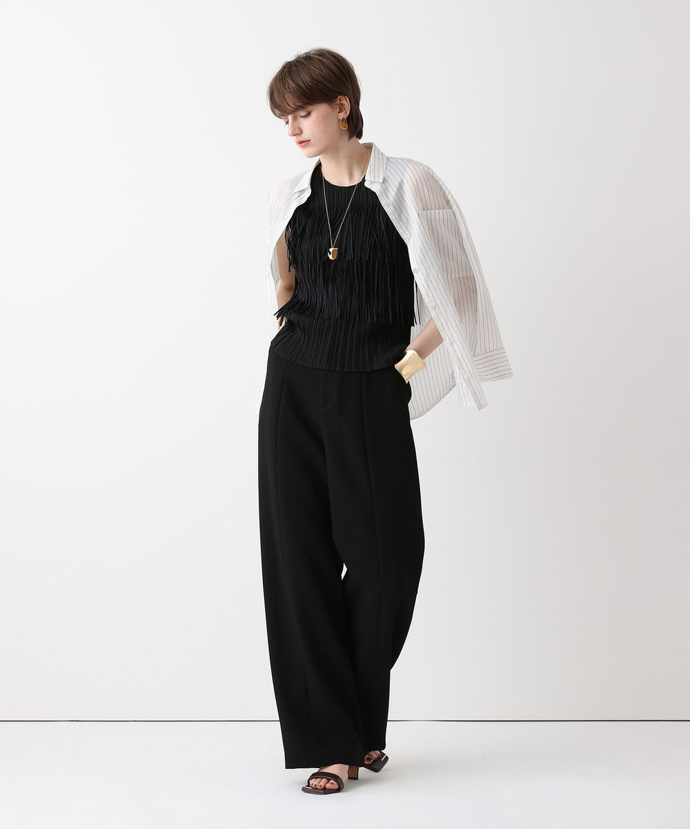 allureville ストライプシアーシャツ ホワイト系 (08)