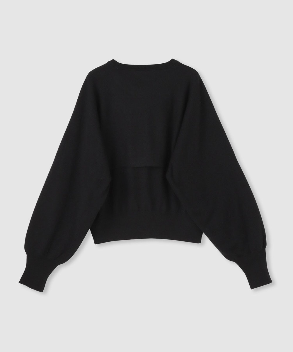 allureville メリノウールレイヤードプルオーバー ブラック (95)