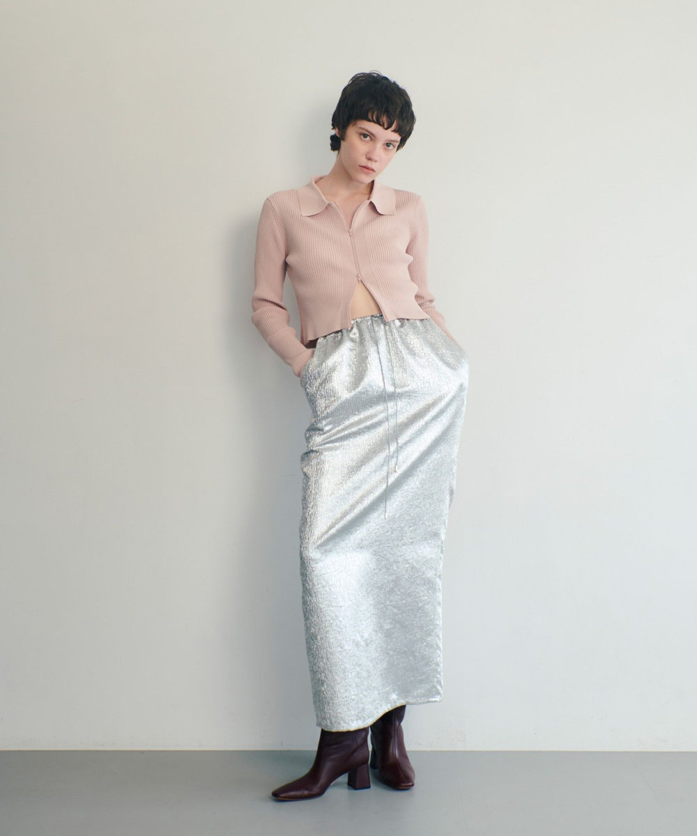 メタリックジャガードナロースカート|allureville OFFICIAL SITE