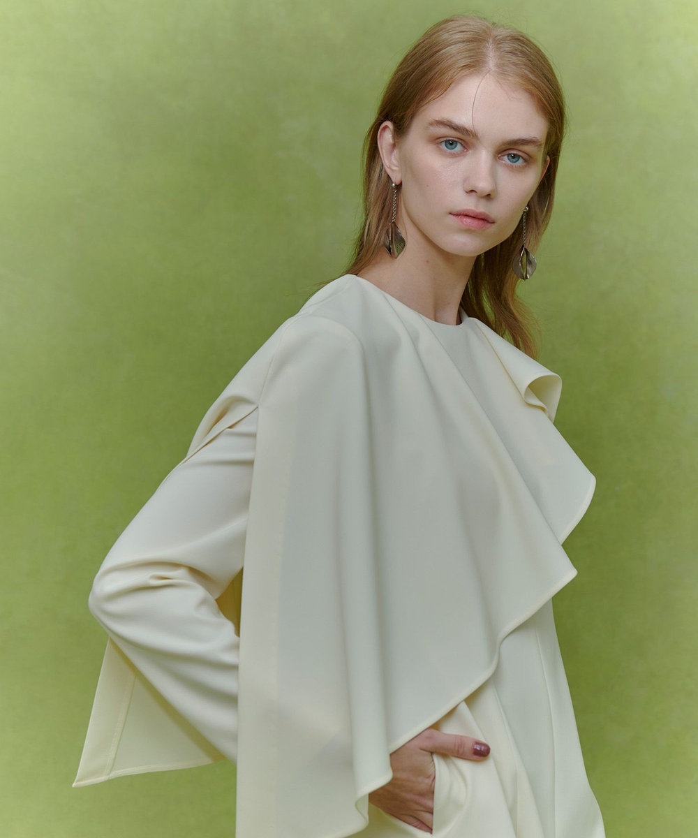 LOULOU WILLOUGHBY 【LOULOU WILLOUGHBY】2WAYケープワンピース オフホワイト (02)