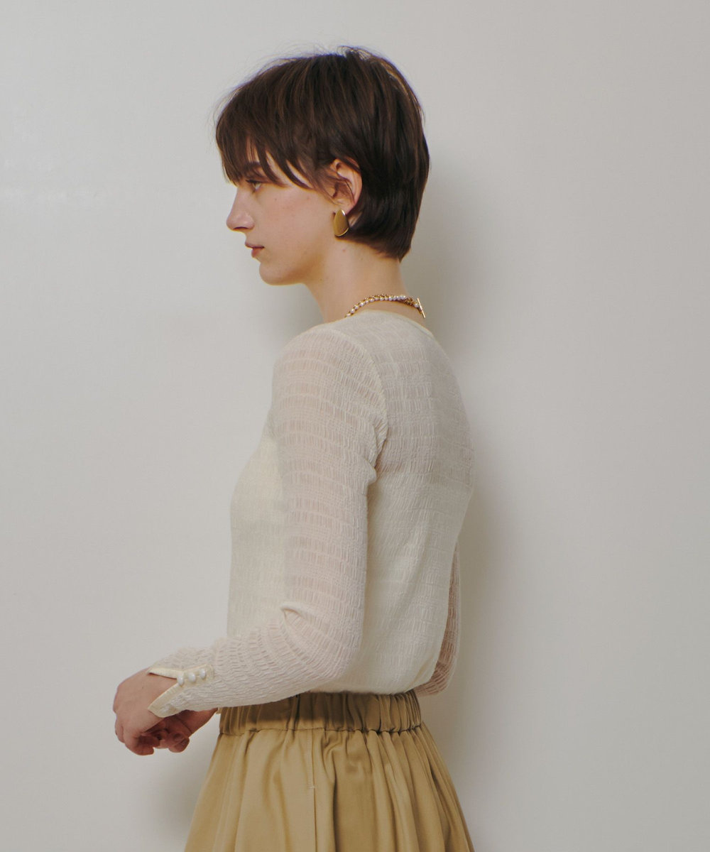 allureville ランダムシャーリングプルオーバー アイボリー (04)