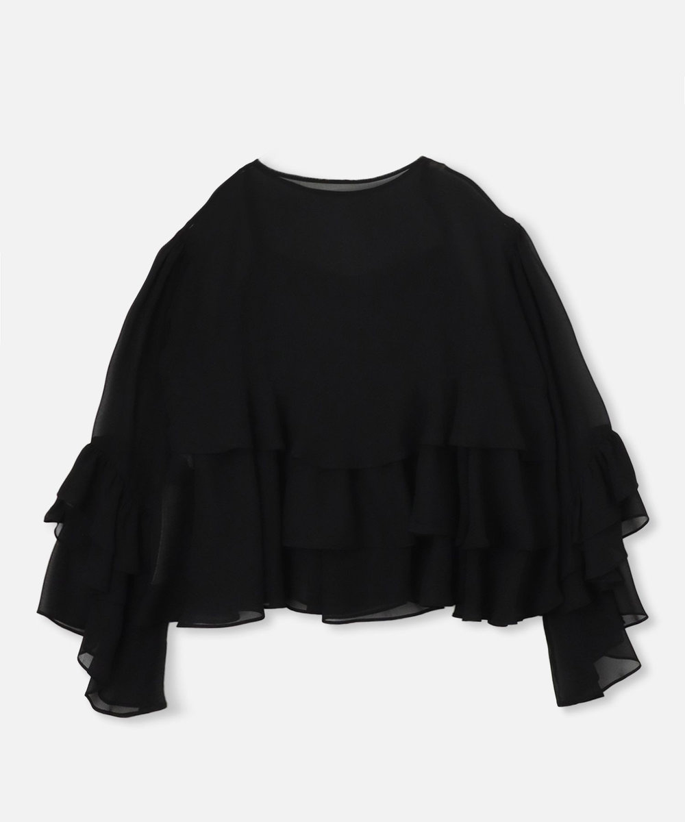allureville ラッフルズブラウス ブラック (95)