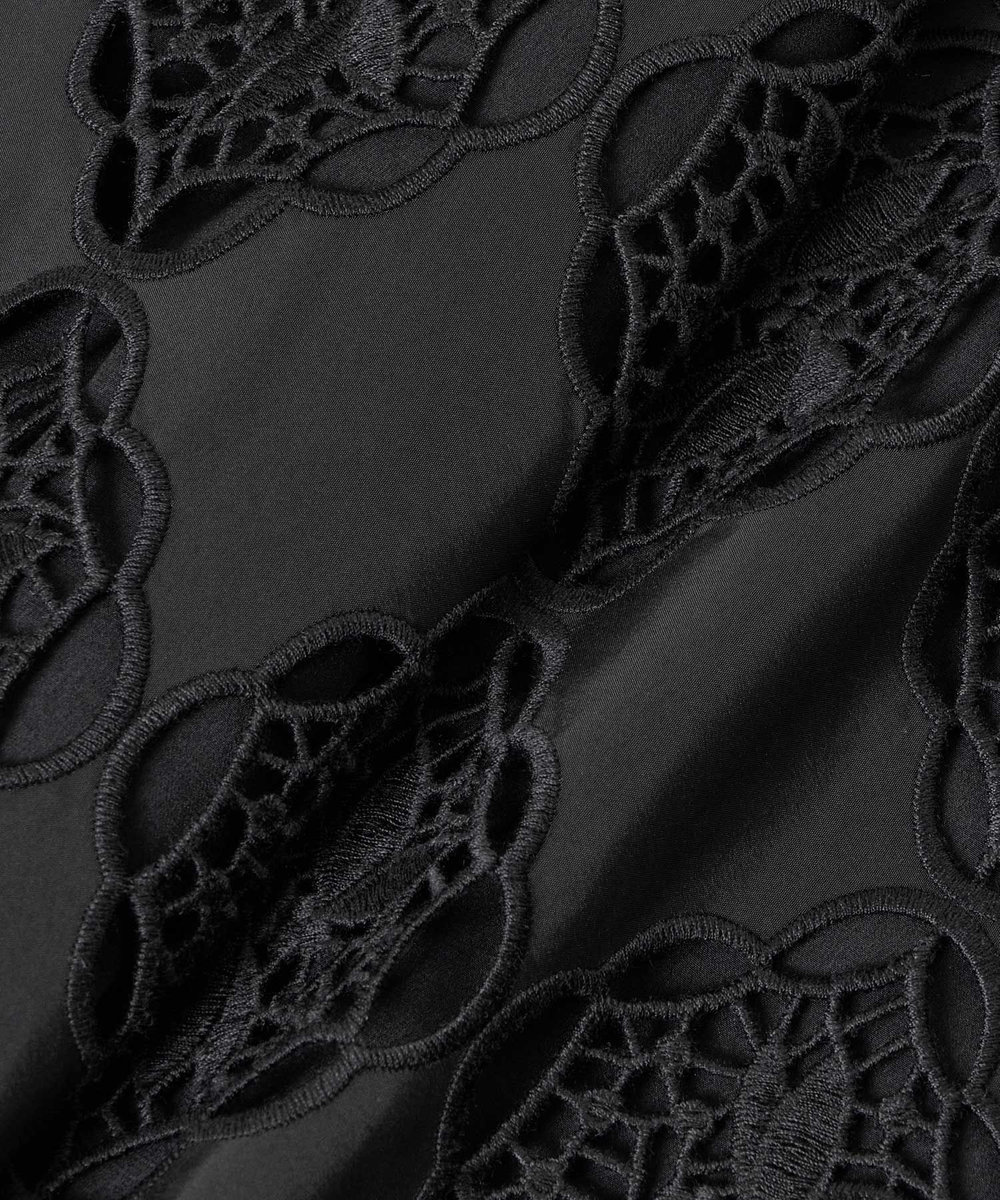 LOULOU WILLOUGHBY 【LOULOU WILLOUGHBY】タフタシシュウタイトスカート ブラック (95)