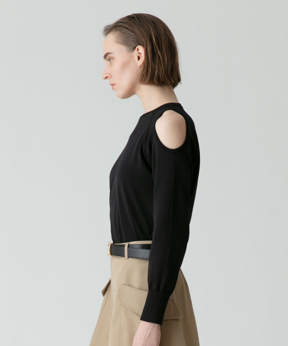 allureville オープンショルダープルオーバー ブラック (95)