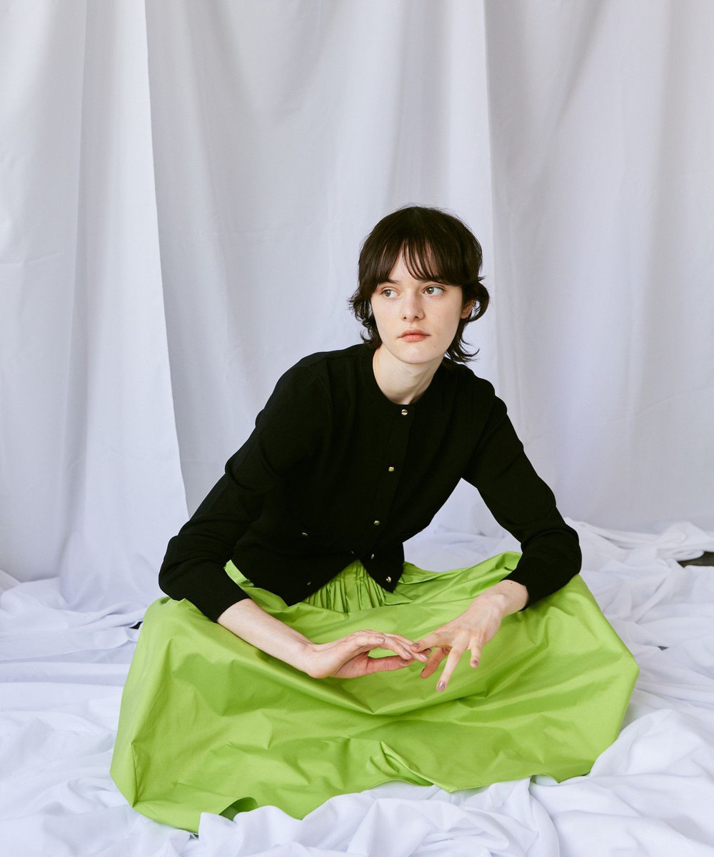 allureville ◇ポケットクルーカーディガン ブラック (95)