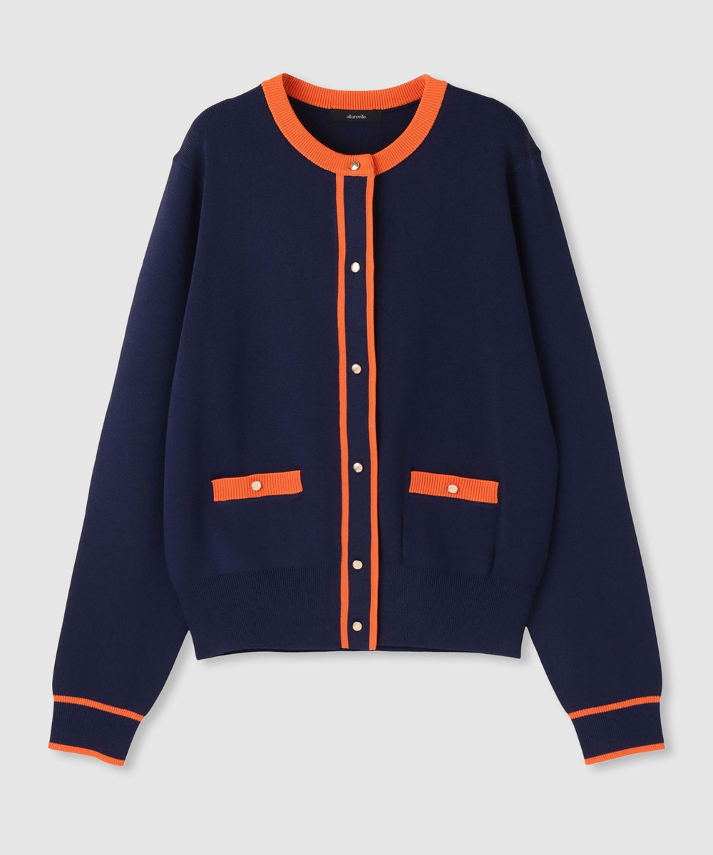 allureville ◇ハイショクポケットクルーカーディガン ネイビー (65)