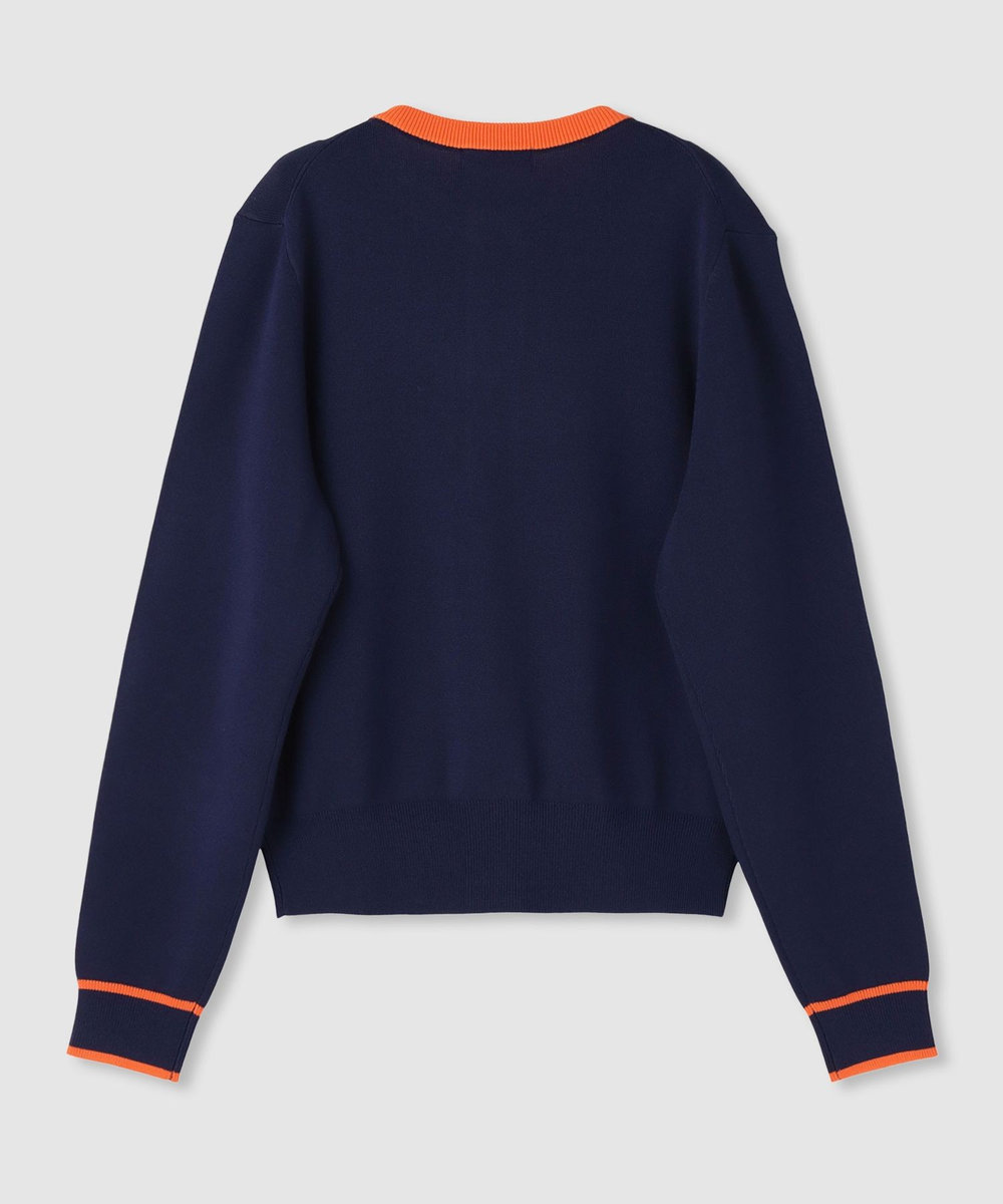 allureville ◇ハイショクポケットクルーカーディガン ネイビー (65)