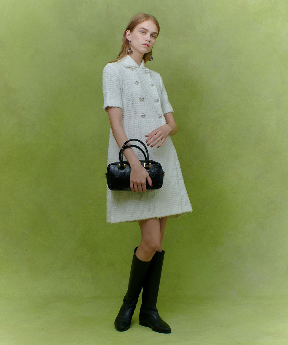 LOULOU WILLOUGHBY】ニットツィードワンピース|allureville OFFICIAL