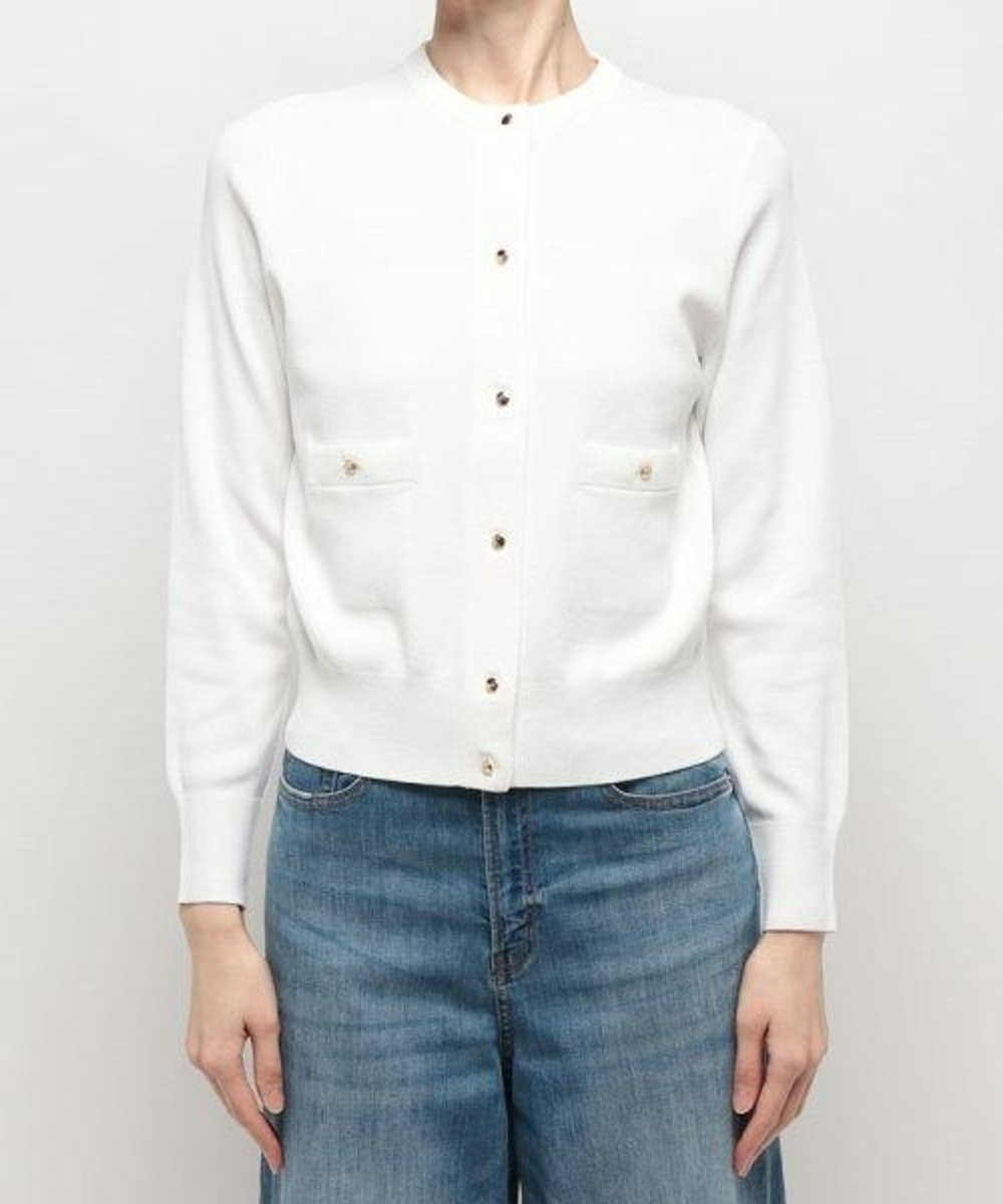 allureville ◇ポケットクルーカーディガン オフホワイト (02)