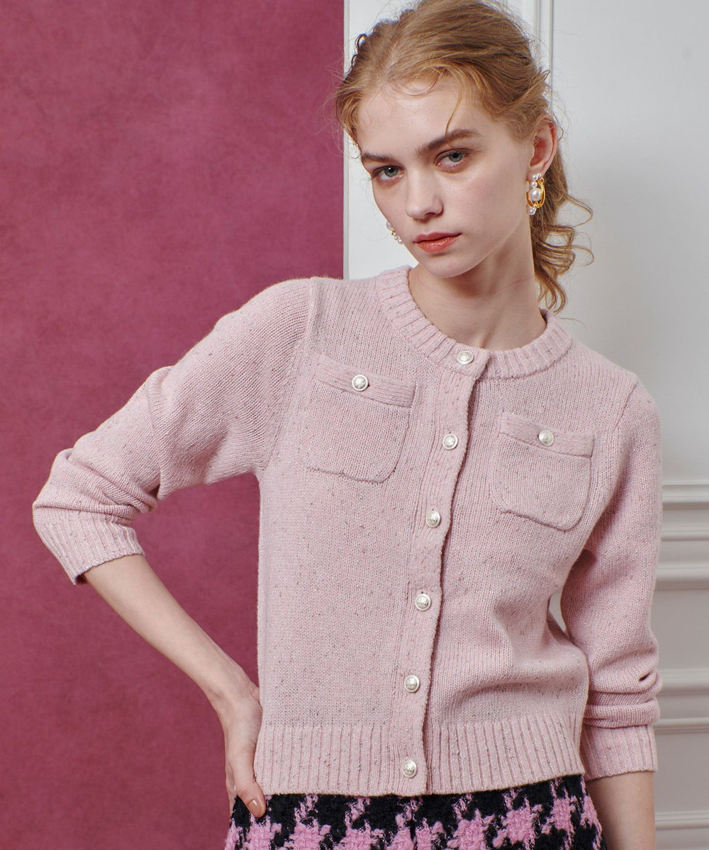 LOULOU WILLOUGHBY】GRAINYラメカーディガン|allureville OFFICIAL