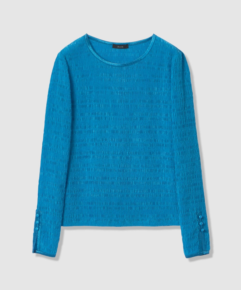 allureville ランダムシャーリングプルオーバー ブルー (61)