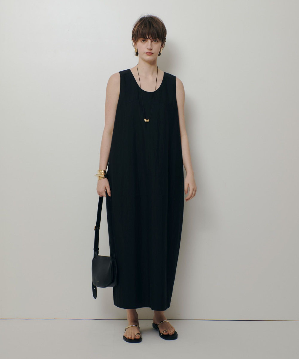 allureville 【ATELIER Line】ノースリーブコクーンワンピース ブラック (95)