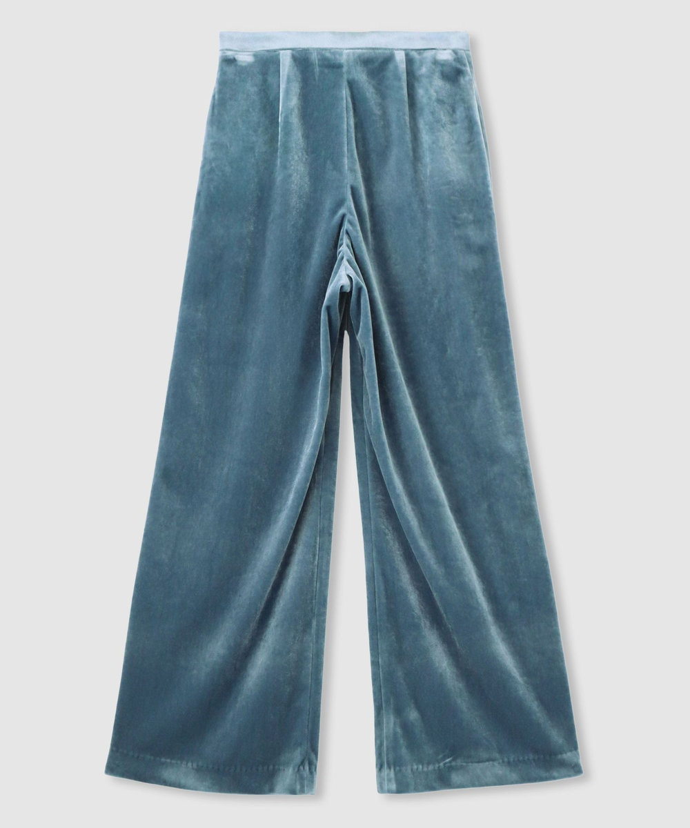LOULOU WILLOUGHBY 【LOULOU WILLOUGHBY】トリアセベロアパンツ ブルー (61)