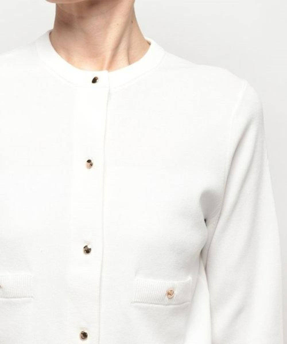 allureville ◇ポケットクルーカーディガン オフホワイト (02)