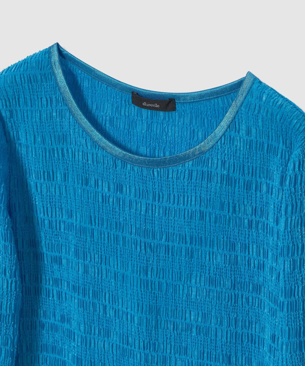 allureville ランダムシャーリングプルオーバー ブルー (61)