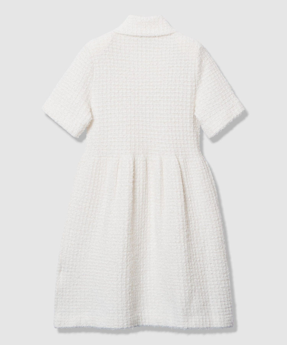 LOULOU WILLOUGHBY 【LOULOU WILLOUGHBY】ニットツィードワンピース オフホワイト (02)