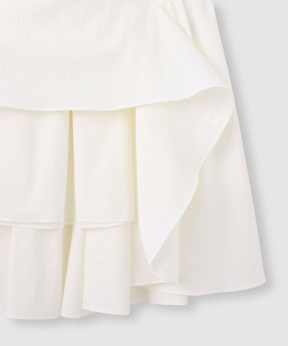 allureville ◇バイヤス切替ギャザースカート ホワイト (01)