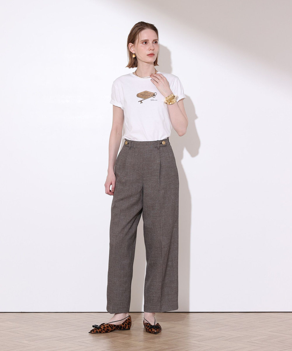 allureville PLUM MIX タックパンツ ブラウン系 (88)