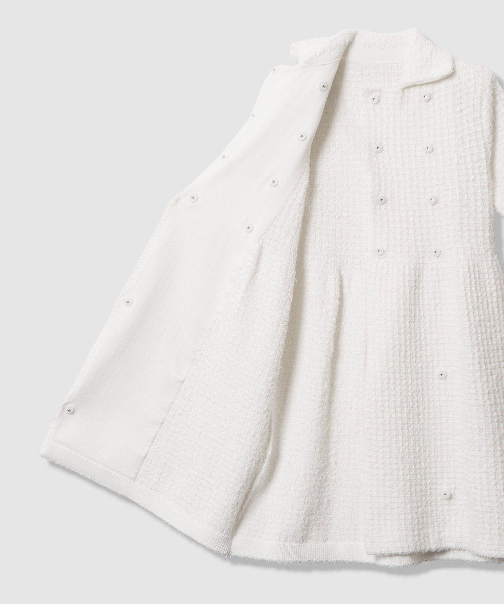 LOULOU WILLOUGHBY 【LOULOU WILLOUGHBY】ニットツィードワンピース オフホワイト (02)