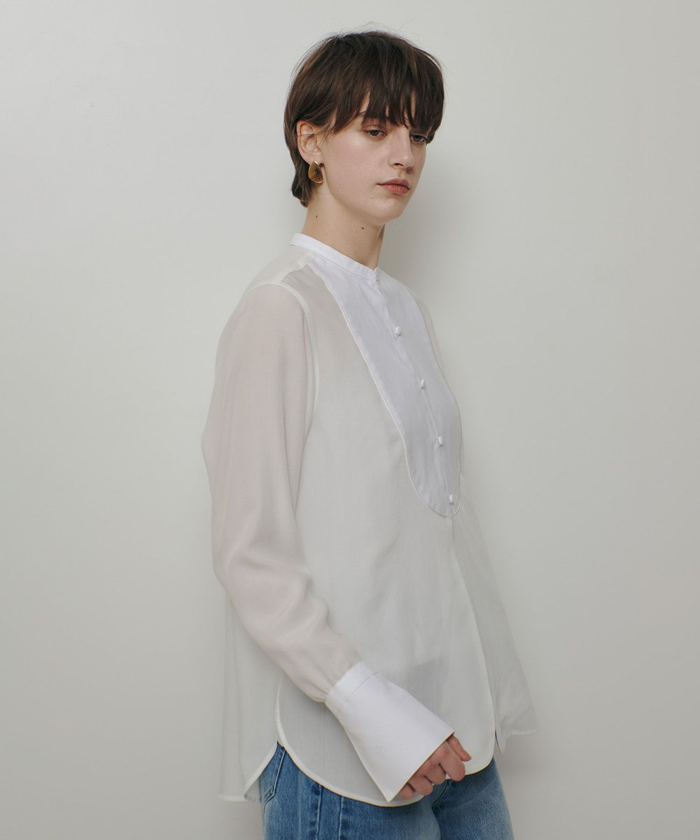 allureville ボイルブザムシャツ ホワイト (01)