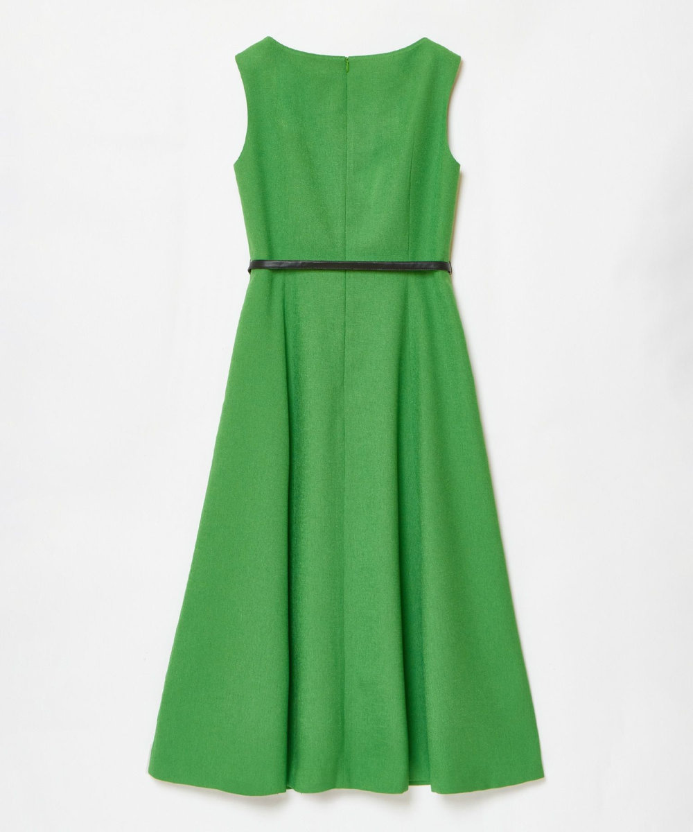 allureville リネンライクオックスノースリワンピース グリーン (71)