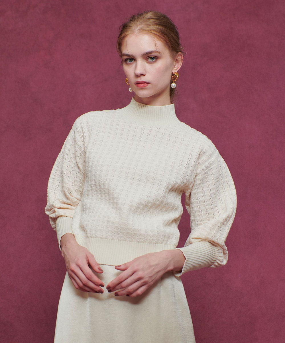 LOULOU WILLOUGHBY 【LOULOU WILLOUGHBY】ロングリブカフスモールプルオーバー アイボリー (04)