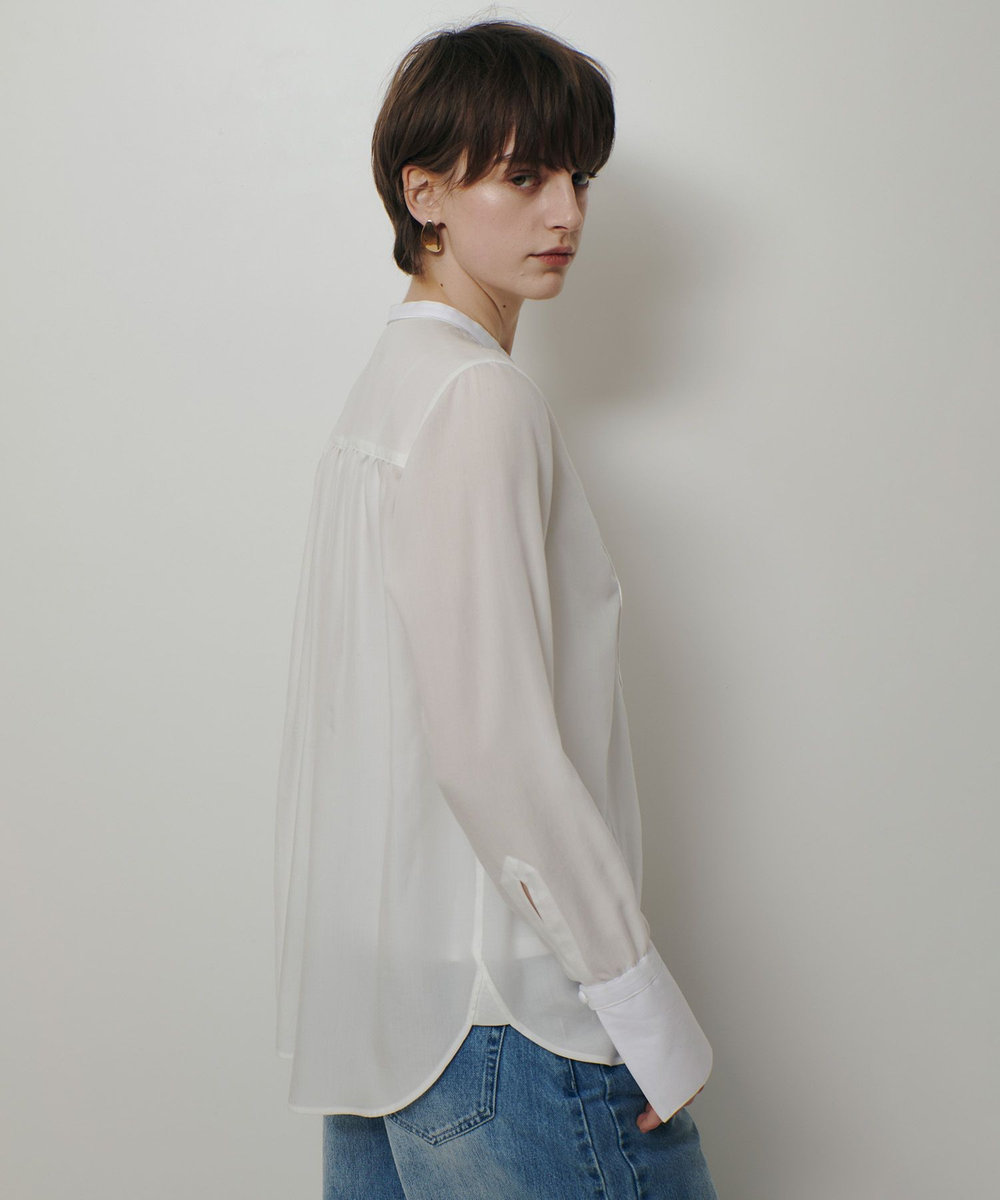 allureville ボイルブザムシャツ ホワイト (01)