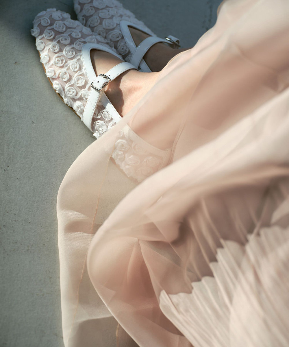 allureville シアーランダムプリーツスカート ベージュ (11)