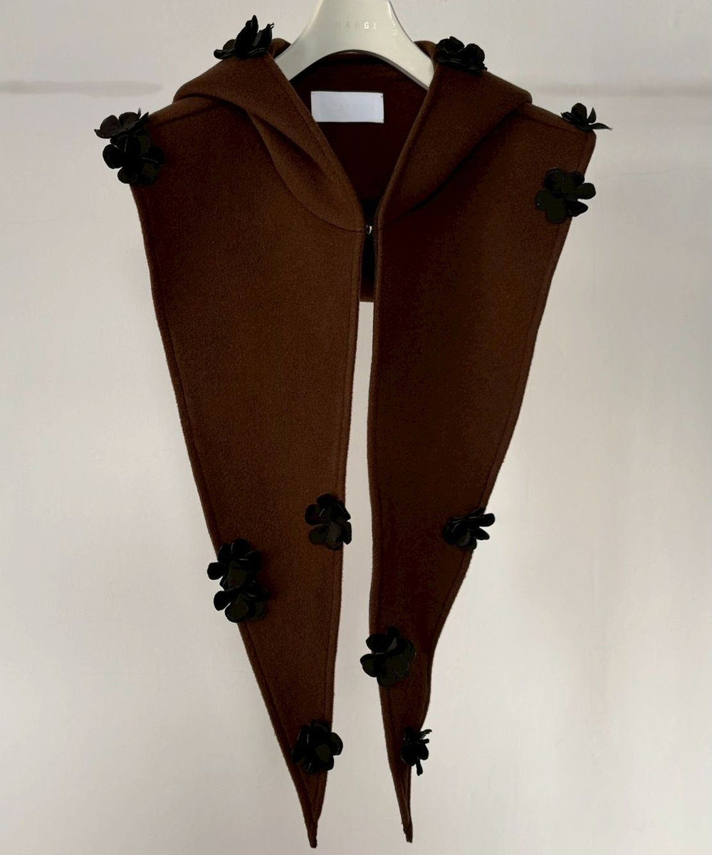 buying 【MARGE(マージ)】HOODED SCARF ブラウン (81)