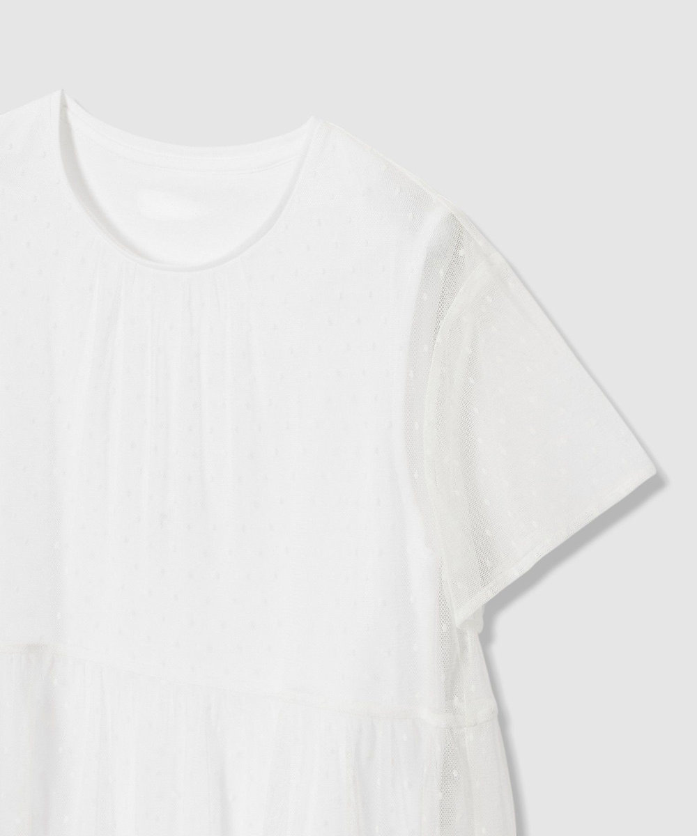 allureville ドットチュールレイヤーT オフホワイト (02)